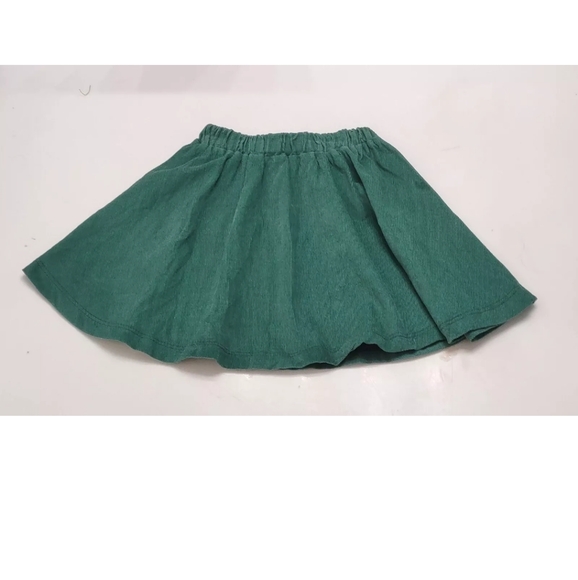 Velvet Fawn Baby Girl Skirt Sz 12- 18M Emerald Green Soft Corduroy Elastic Waist - Picture 1 of 7